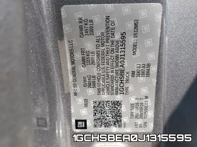 1GCHSBEA0J1315595 фото 2