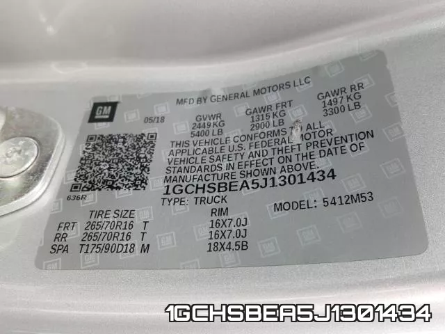 1GCHSBEA5J1301434 фото 2