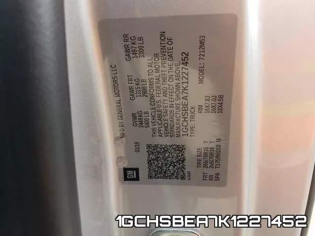 1GCHSBEA7K1227452 фото 2