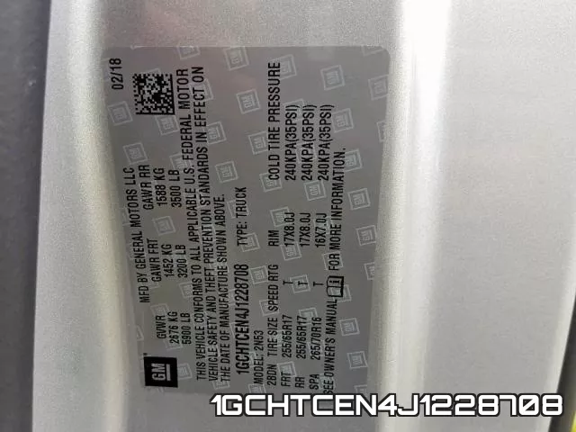 1GCHTCEN4J1228708 фото 2