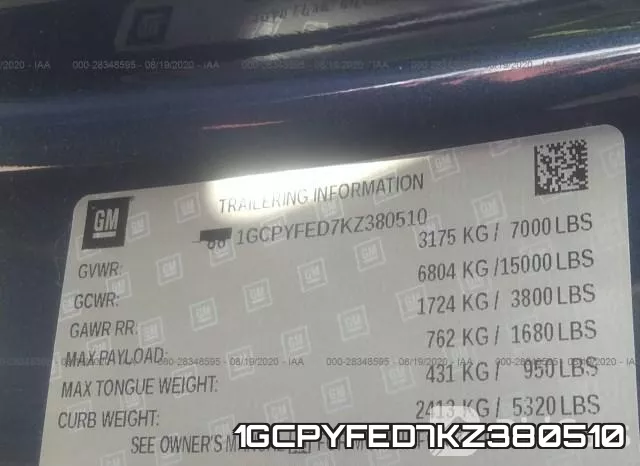 1GCPYFED7KZ380510 фото 10