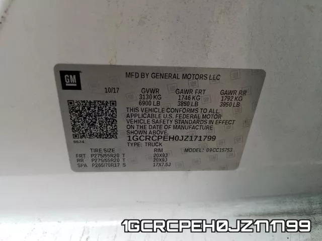 1GCRCPEH0JZ171799 фото 2