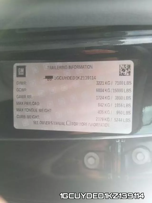 1GCUYDED1KZ139114 фото 2