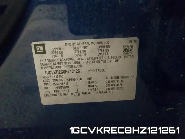 1GCVKREC8HZ121261 фото 2