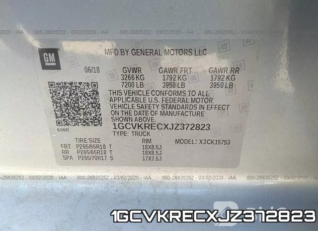 1GCVKRECXJZ372823 фото 10