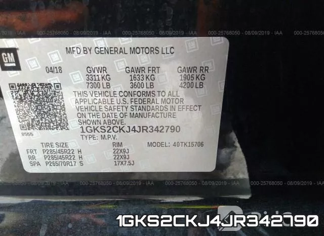 1GKS2CKJ4JR342790 фото 10