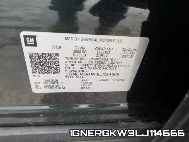 1GNERGKW3LJ114666 фото 2