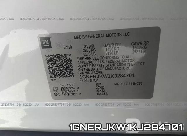 1GNERJKW1KJ284701 фото 10