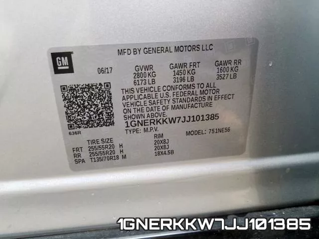 1GNERKKW7JJ101385 фото 2