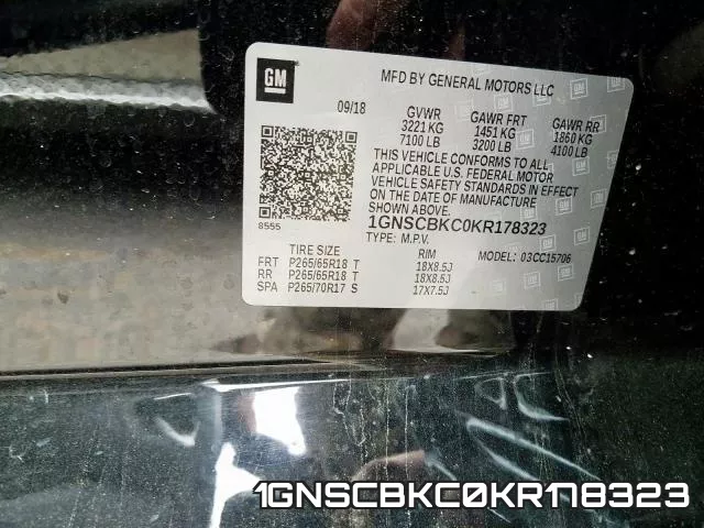 1GNSCBKC0KR178323 фото 2