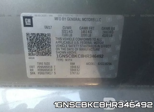 1GNSCBKC8HR346492 фото 10