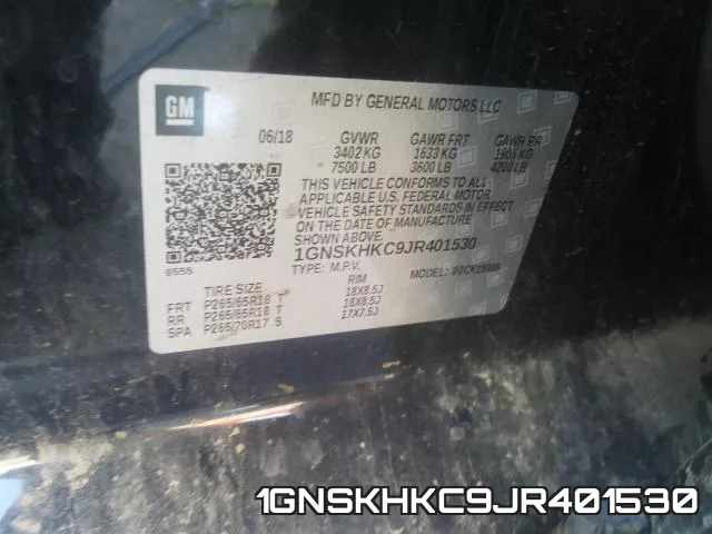 1GNSKHKC9JR401530 фото 2
