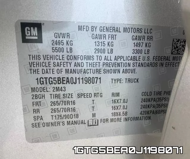 1GTG5BEA0J1198071 фото 2