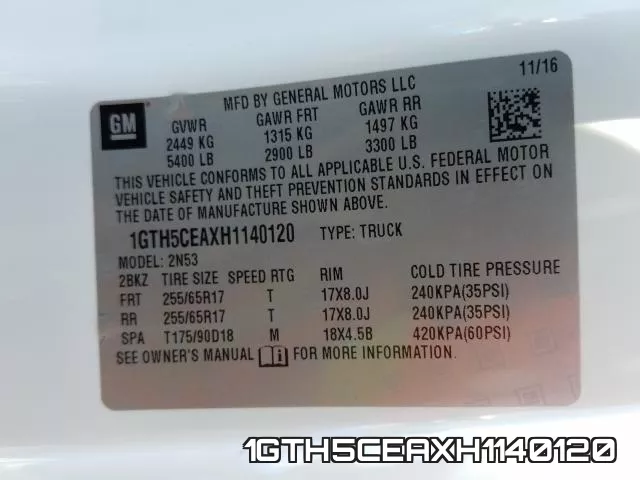 1GTH5CEAXH1140120 фото 2