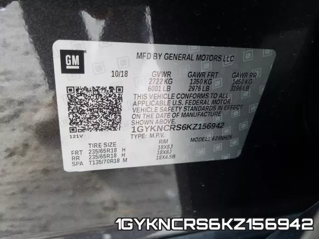 1GYKNCRS6KZ156942 фото 2