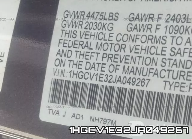 1HGCV1E32JA049267 фото 10