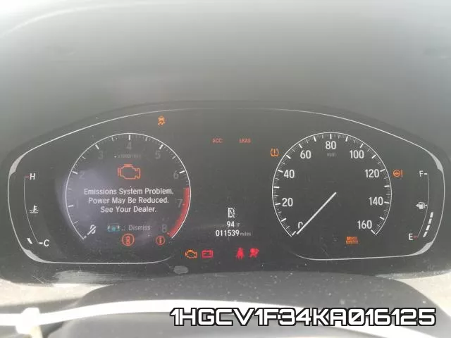 1HGCV1F34KA016125 фото 9