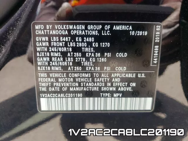 1V2AC2CA8LC201190 фото 2