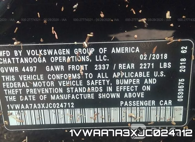 1VWAA7A3XJC024712 фото 10