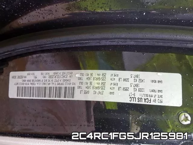 2C4RC1FG5JR125981 фото 2