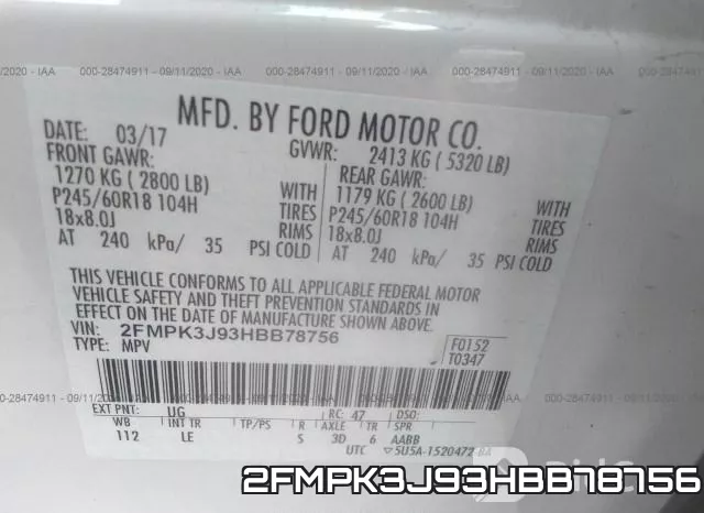 2FMPK3J93HBB78756 фото 10