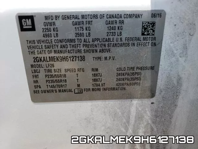 2GKALMEK9H6127138 фото 2