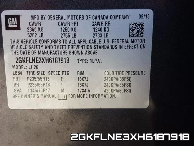 2GKFLNE3XH6187918 фото 2
