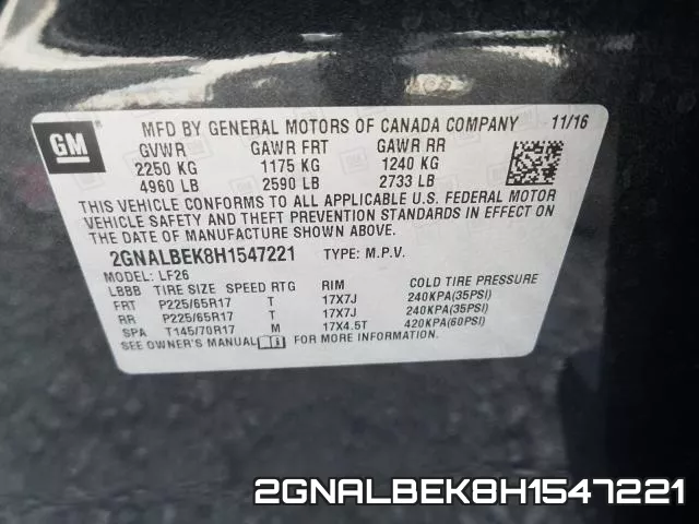 2GNALBEK8H1547221 фото 2
