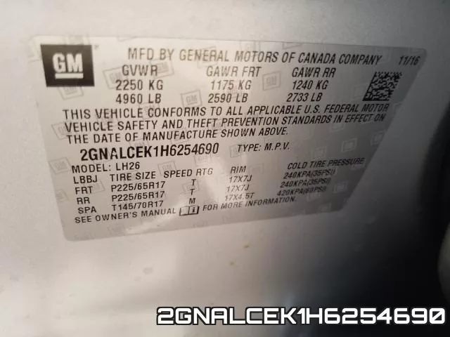 2GNALCEK1H6254690 фото 2