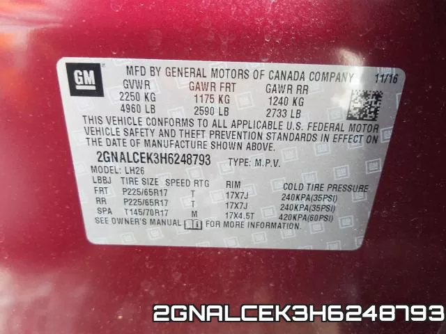 2GNALCEK3H6248793 фото 2