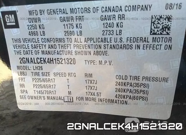 2GNALCEK4H1521320 фото 10