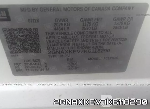 2GNAXKEV7K6118290 фото 10