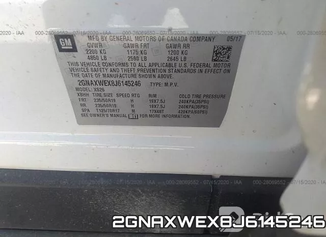 2GNAXWEX8J6145246 фото 10