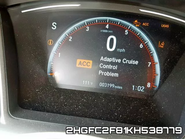 2HGFC2F81KH538779 фото 9