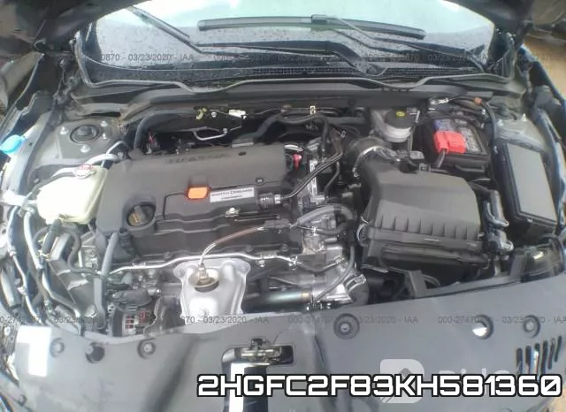 2HGFC2F83KH581360 фото 2