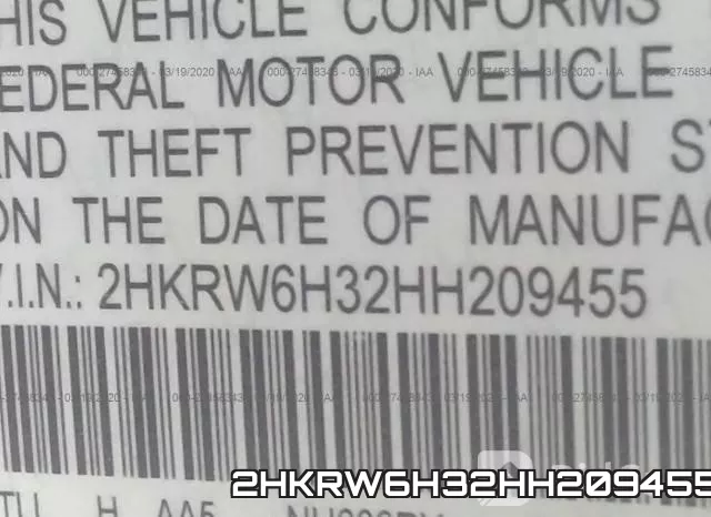 2HKRW6H32HH209455 фото 10