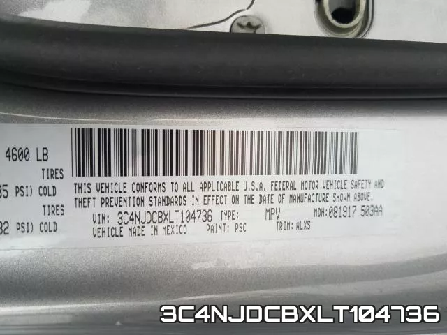 3C4NJDCBXLT104736 фото 2