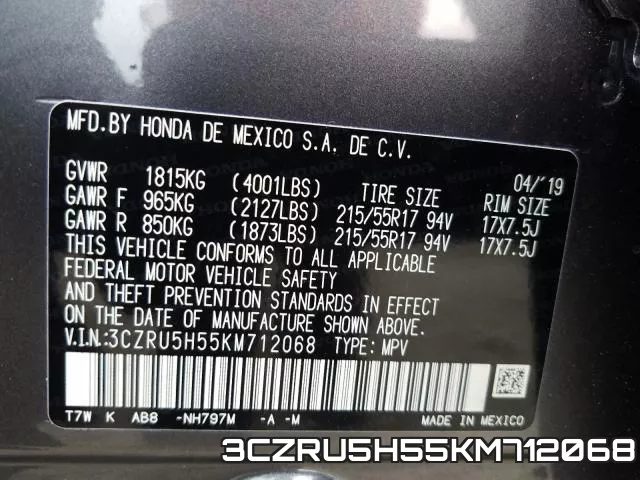 3CZRU5H55KM712068 фото 2