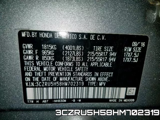 3CZRU5H58HM702319 фото 2