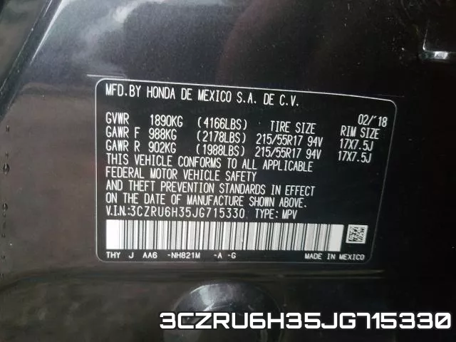 3CZRU6H35JG715330 фото 2