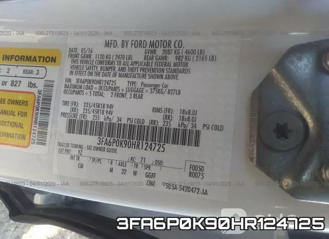 3FA6P0K90HR124725 фото 10