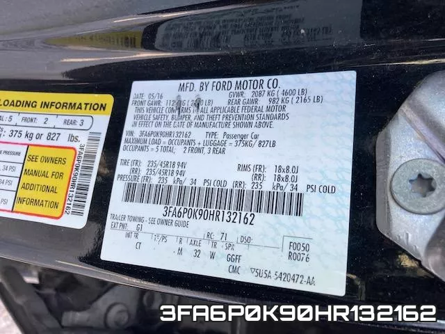 3FA6P0K90HR132162 фото 2