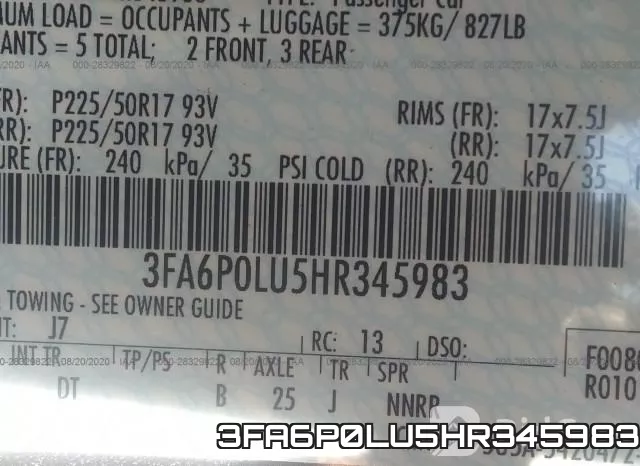 3FA6P0LU5HR345983 фото 10