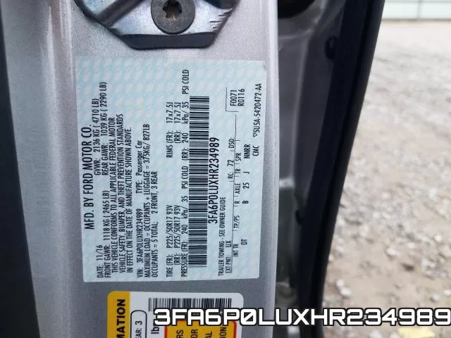3FA6P0LUXHR234989 фото 2