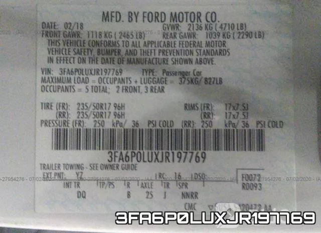 3FA6P0LUXJR197769 фото 10