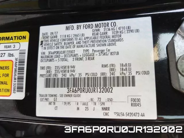 3FA6P0RU0JR132002 фото 2