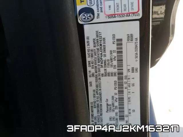 3FADP4AJ2KM163217 фото 2