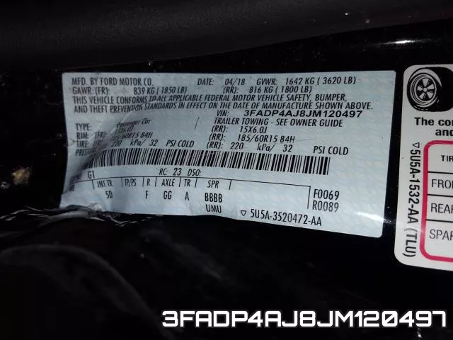 3FADP4AJ8JM120497 фото 2