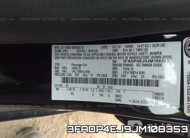 3FADP4EJ9JM108353 фото 10