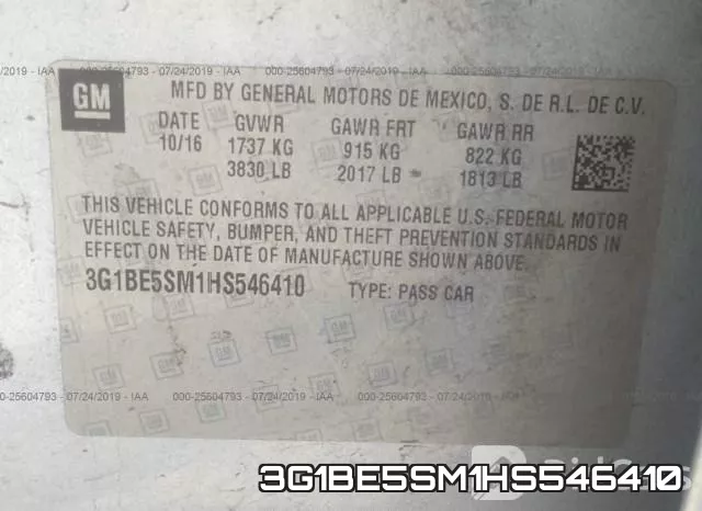 3G1BE5SM1HS546410 фото 10